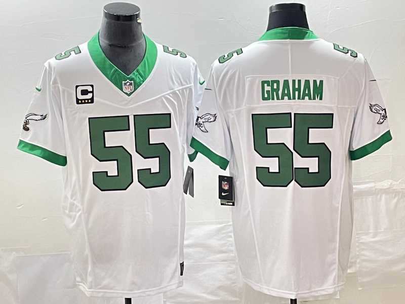 Men's Philadelphia Eagles #55 Brandon Graham White 2023 F.U.S.E. Vapor Untouchable With C Patch Stitched Football Jersey,We sell and wholesale Men's Philadelphia Eagles #55 Brandon Graham White 2023 F.U.S.E. Vapor Untouchable With C Patch Stitched Football Jersey on line form chian!